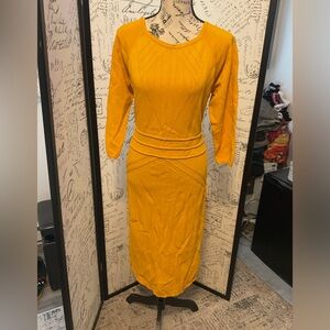 Gabrielle Union Elegant Mustard Yellow Dress